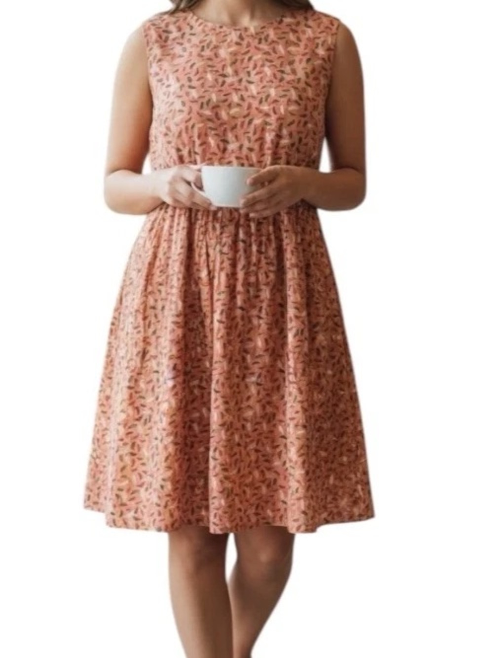 ModCloth Sleeveless Emily and Fin Print Dress